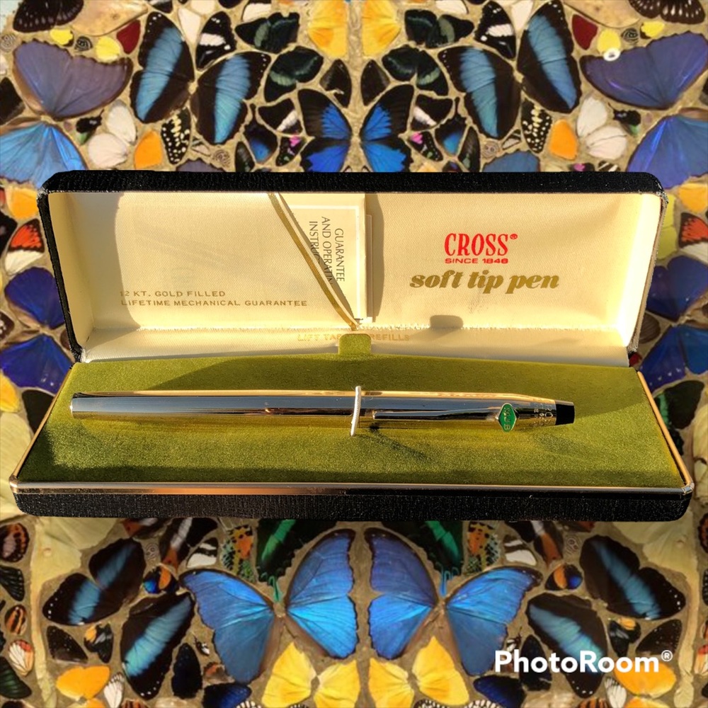 Vintage Cross Pen 12 Karat Gold filled soft tip pen original packaging unused